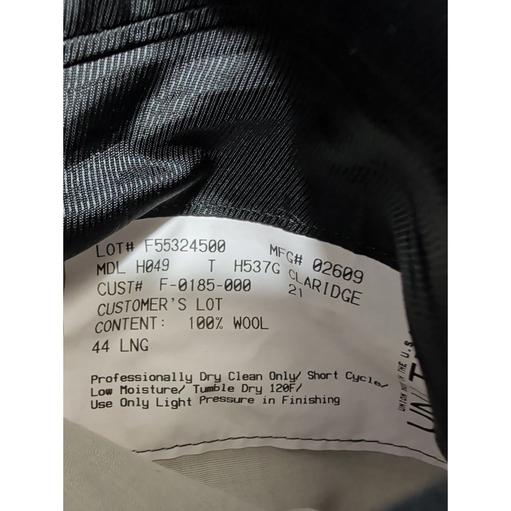 Hickey Freeman 2 Piece Tuxedo Mens 44L Black Wool 36x32 Formal Wedding Event - Picture 9 of 13